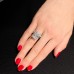 8.11 carat Radiant Cut Lab Diamond Solitaire Ring lifestyle