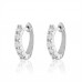 white gold Prong Set Diamond Huggies