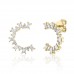 Half Moon Diamond Earrings