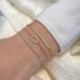 Pave Oval Bracelet yellow gold lifestyle