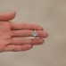 5.04 carat Emerald Cut Diamond Three-Row Ring lifestyle hand