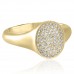 Pave Signet Ring flat