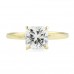 CUSTOM YELLOW GOLD CUSHION CUT SOLITAIRE ENGAGEMENT RING