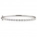 2.61 carat Lab Diamond Cluster Bangle Bracelet flat