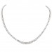 13.41 carat Emerald Cut Lab Diamond Graduating Tennis Necklace front