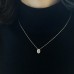 1.55 carat Oval Lab Diamond Bezel Pendant lifestyle