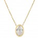 1.55 carat Oval Lab Diamond Bezel Pendant yg