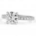1.56ct Round Lab Diamond Pave Engagement Ring top
