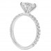 1.56ct Round Lab Diamond Pave Engagement Ring side