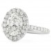 1.61 carat Oval Lab Grown Diamond Halo Engagement Ring front