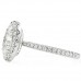 1.61 carat Oval Lab Grown Diamond Halo Engagement Ring side