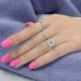 1.53ct Cushion Cut Lab Diamond Halo Engagement Ring lifestyle