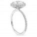 1.53ct Cushion Cut Lab Diamond Halo Engagement Ring side