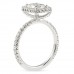 1.56ct Cushion Cut Lab Diamond Fishtail Halo Engagement Ring side