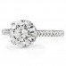 2.02ct Round Lab Diamond Cathedral Engagement Ring flat
