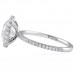 1.91 carat Round Lab Diamond in Cushion Halo Ring side