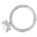 3.71 carat Radiant Cut Lab Diamond Hidden Halo Ringside