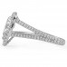 1.24 carat Pear Shape Lab Diamond Halo Ring profile