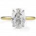 2.85 carat Oval Lab Diamond Two-Tone Solitaire Engagement Ring flat