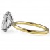 2.85 carat Oval Lab Diamond Two-Tone Solitaire Engagement Ring side