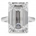 12.01 carat Emerald Cut Lab Diamond Engagement Ring top