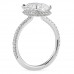 2.37 carat Cushion Cut Lab Diamond Hidden Halo™ Ring profile