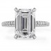 4.53 carat Emerald Cut Lab Diamond Engagement Ring flat