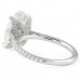 4.02 carat Oval Shape Lab Diamond Lotus Engagement Ring back
