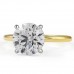 2.70 carat Round Lab Diamond Two-Tone Solitaire Ring flat