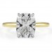 2.80 carat Cushion Cut Lab Diamond Solitaire Ring flat