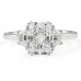 1.76 carat Radiant Cut Lab Diamond Double Prong Three-Stone Ring flat