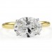 2.60 carat Oval Shape Lab Diamond East-West Ring flat