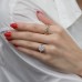 1.61 carat Princess Cut Lab Diamond Two-Tone Halo Split Ring hand