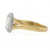 1.61 carat Princess Cut Lab Diamond Two-Tone Halo Split Ring profile