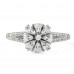 2.36 carat Round Lab Diamond Split Band Engagement Ring flat