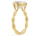 4.04 carat Hybrid Oval Lab East-West Half-Bezel Braided Ring profile