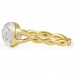4.04 carat Hybrid Oval Lab East-West Half-Bezel Braided Ring side