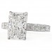 3.58 carat Radiant Cut Lab East-West Radiant Pave Ring flat