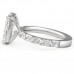 3.58 carat Radiant Cut Lab East-West Radiant Pave Ring side