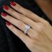 3.58 carat Radiant Cut Lab East-West Radiant Pave Ring lifestyle paired