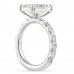 3.58 carat Radiant Cut Lab East-West Radiant Pave Ring profile