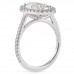 2.73 carat Marquise Shape Lab Diamond Halo Lotus Ring profile