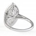 2.73 carat Marquise Shape Lab Diamond Halo Lotus Ring back