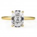 2.22 carat Antique Cushion Cut Lab Diamond Solitaire Ring flat
