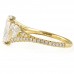 3.02 carat Cushion Cut Lab Diamond Split Band Ring side
