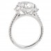 4.01 carat Cushion Cut Lab Diamond Three-Stone Ring profile