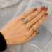 2.06 carat Oval Lab Diamond Pave Prong Ring lifestyle