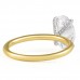 2.06 carat Oval Lab Diamond Pave Prong Ring back