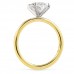 2.06 carat Oval Lab Diamond Pave Prong Ring prongs