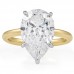 4.34 carat Pear Lab Diamond Solitaire Ring flat